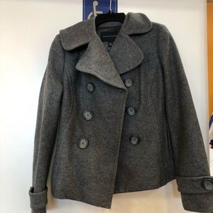 Grey banana republic pea coat